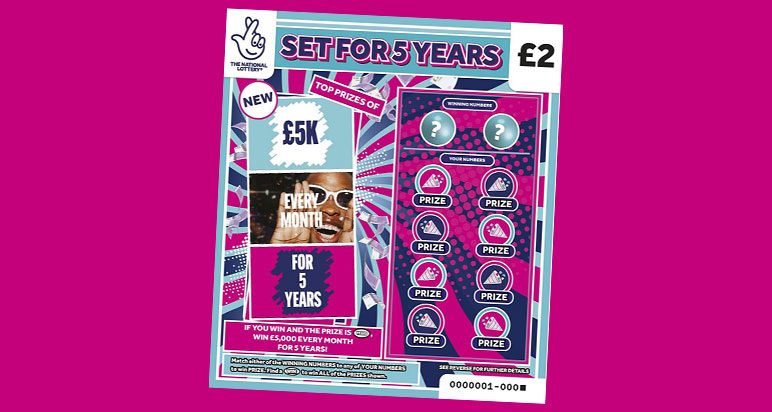 Set for 5 years scratchcard