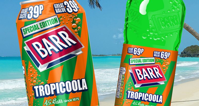 Barr Tropicoola pricemarked packs