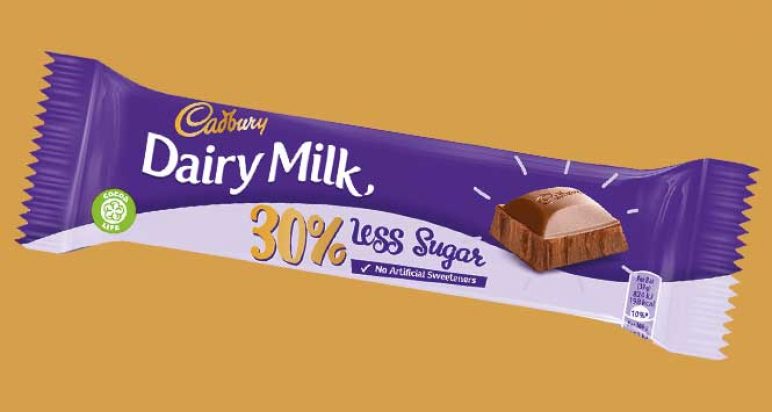 Cadbury Dairy Milk 30% less sugar bar