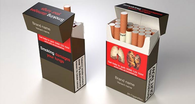 Cigarettes in plain packaging