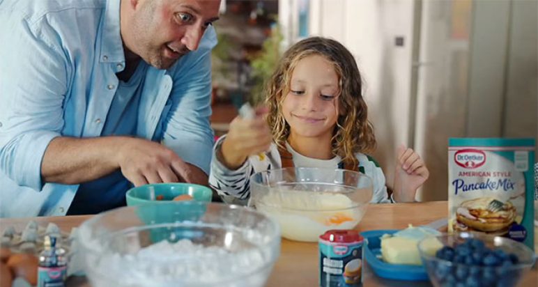 Girl baking cakes