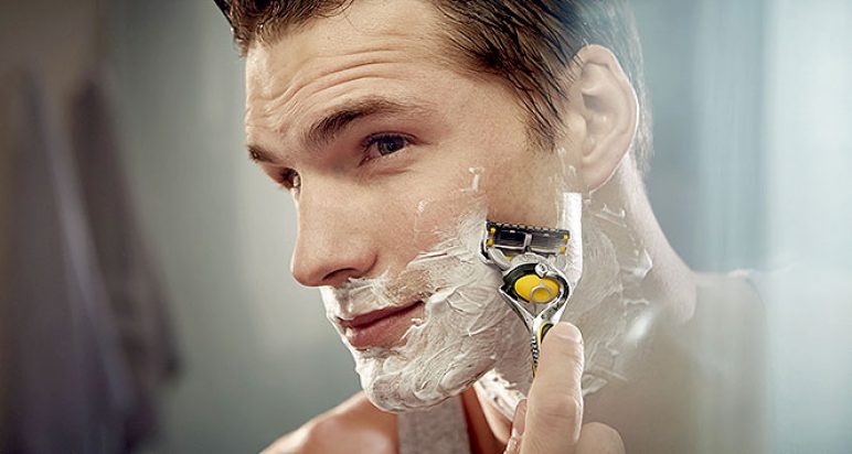 Shaving with Gillette's ProFusion razor