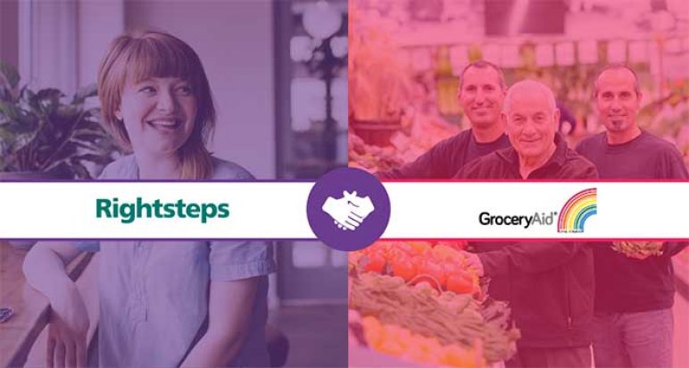 GroceryAid and Rightsteps' wellbeing partnership