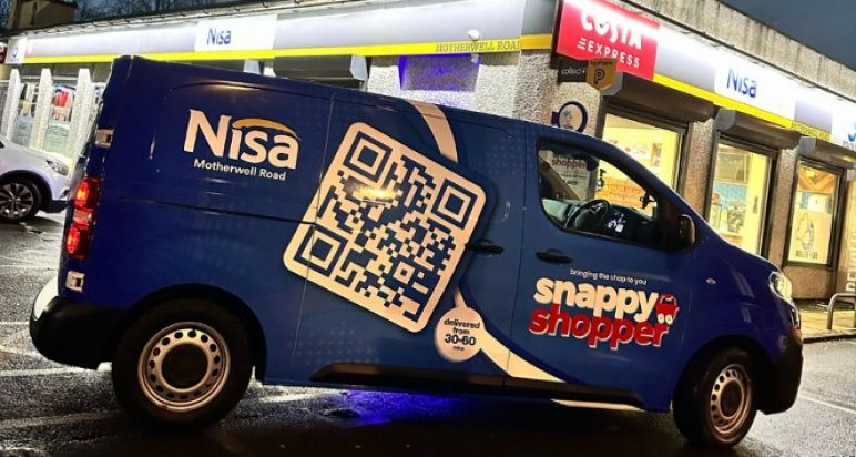 Image of a van with Snappy Shopper and Nisa livery