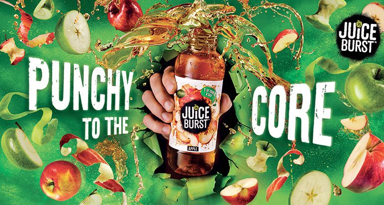 Juice Burst billboard ad