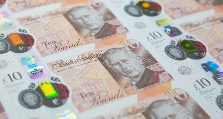 King Charles III ten pound notes banknotes