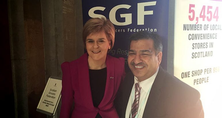 Nicola Sturgeon and Abdul Majid