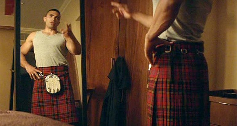 Bryan Habana wears a kilt