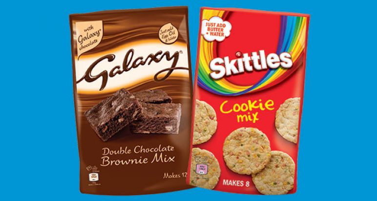 Galaxy and Skittles cookie mixes