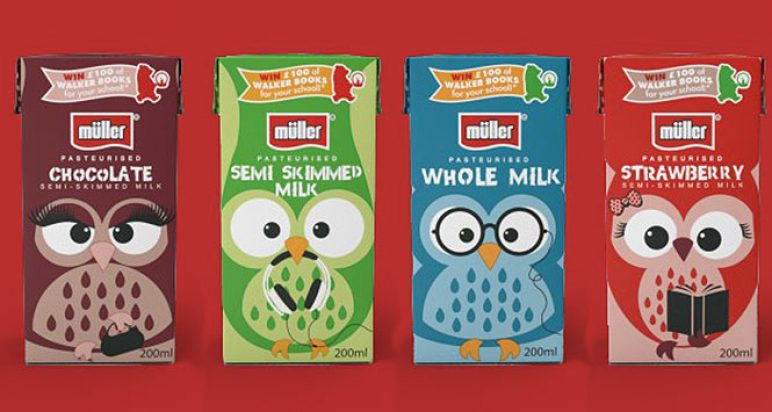 Muller school milk cartons