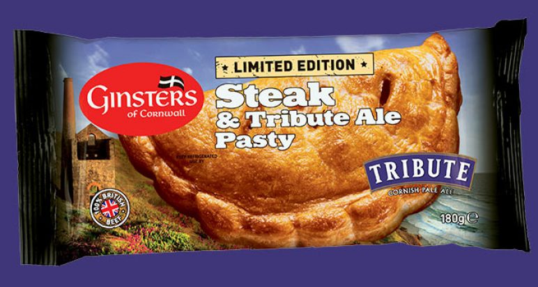 Ginsters Steak and Tribute Ale pasty