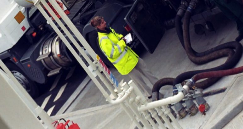 Petrol station delivery