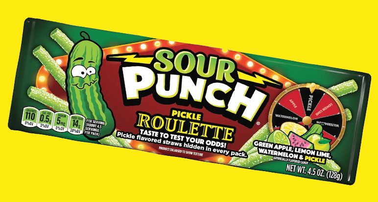 Sour Punch Pickle Roulette Straws