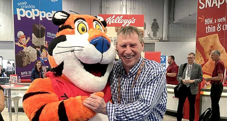 Dennis Williams with Tony the Tiger