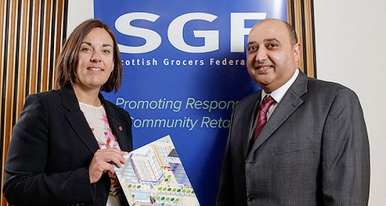 Kezia Dugdale with Pete Cheema