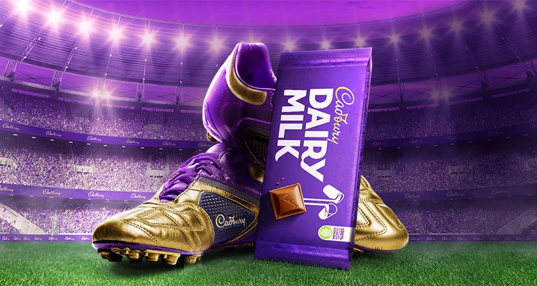 Dairy Milk chocolate with football boots