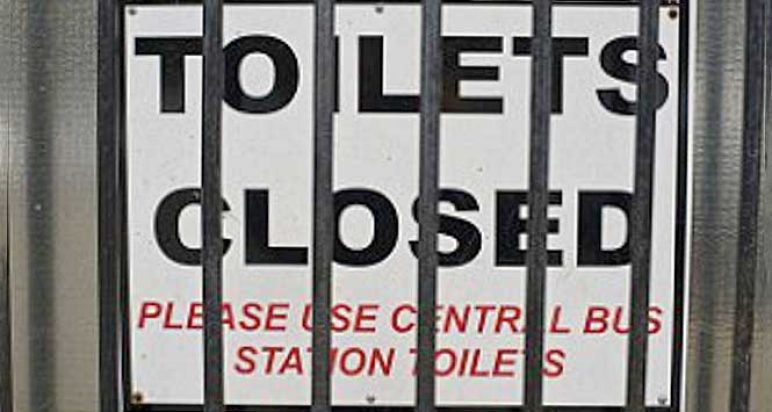 Toilet Closed sign