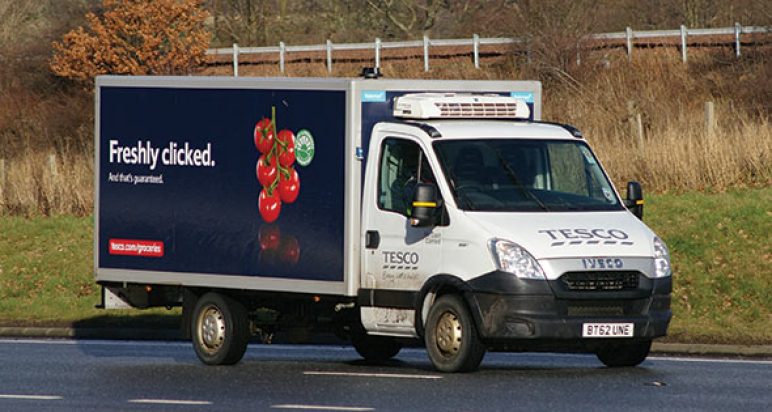 Tesco delivery van