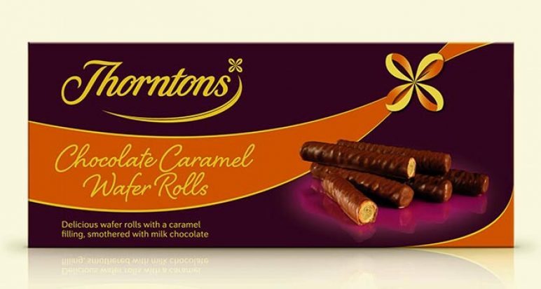 Thorntons Caramel Wafer Rolls