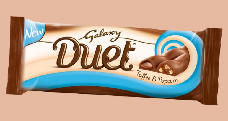 Toffee and popcorn flavour Galaxy Duet bat