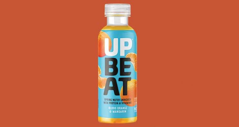 Upbeat blood orange and mandarin protein water