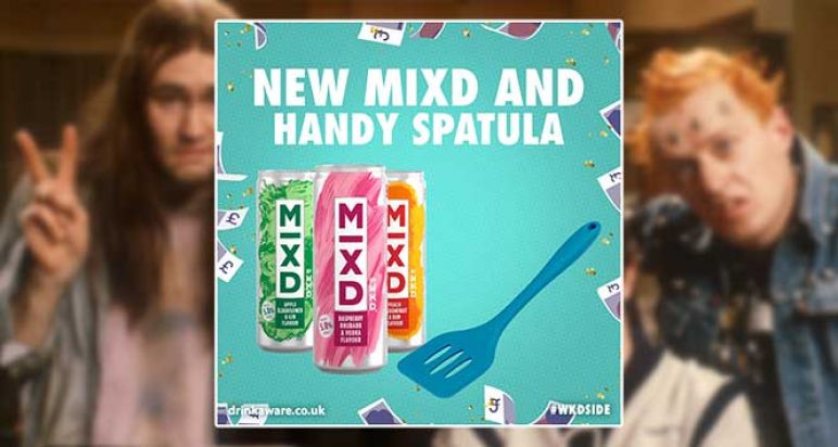WKD cans and spatula