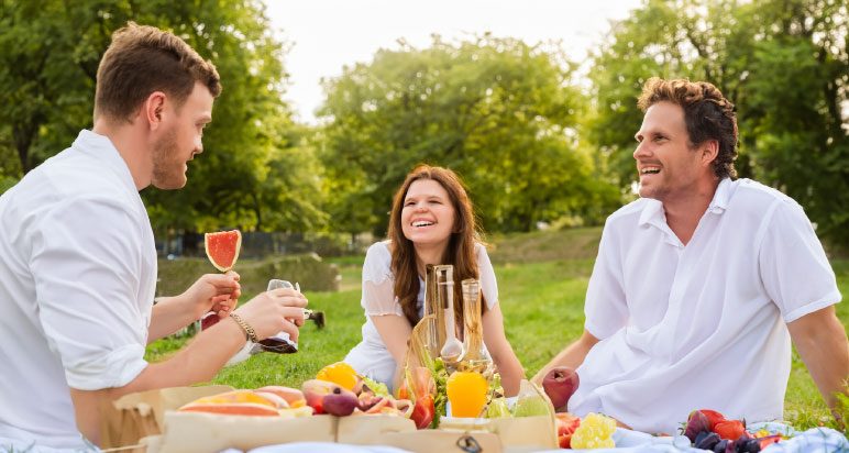 Having a picnic