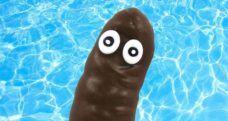 Turd in a swimming pool