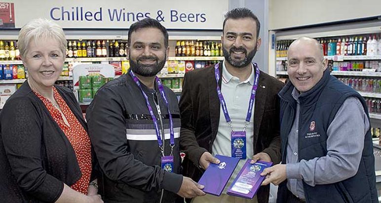 Fiona Nisbet, Shoaib Ahmed, Khalid Iqbal and Kenny Magee