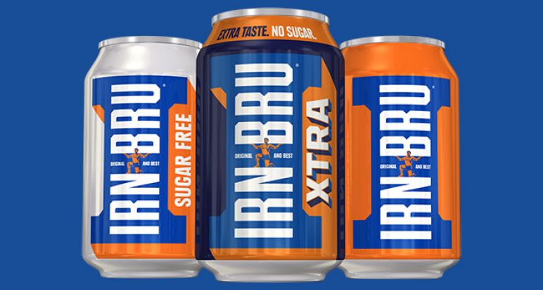 Irn-Bru cans