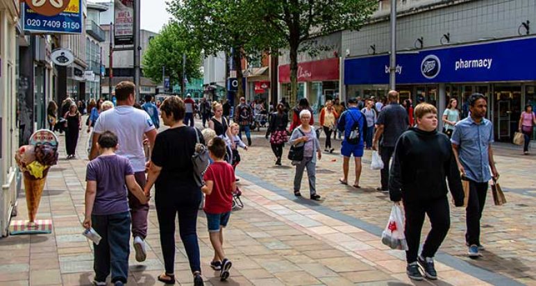 busy high street