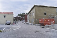 Veidekkes byggområde, husens framsida.