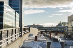 Så här ser det ut ovanför tunneln. Här kommer man att fortsätta bygga vägar, gångbanor och möjligen även hus.