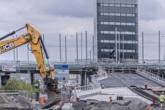 Här kommer spårvagnar och bussar att passera mot Östra Hamngatan.