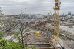 Vy från Skansen Lejonet mot Centralen. Under Skansen Lejonet har man byggt en tunnel från Olskroken mot Centralen.