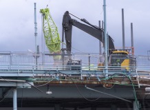 Nu rivs Göaälvbron! Bilden är tagen från Lilla Bommen.