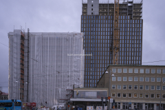 En vy över nybyggnaderna på Järntorget