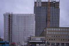 En vy över nybyggnaderna på Järntorget