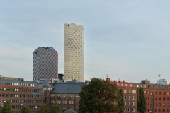 Åt det andra hållet, mot Svindelns tronar Kineum och Citygate. Längst till höger som toppen på Gothia Tower och Lisebergstornet.