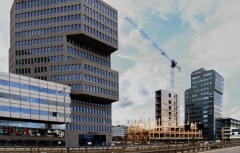 Nya byggnader byggs utmed E45/Andrégatan i Masthugget.