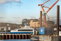 Här syns en del av konstruktionen i älven.