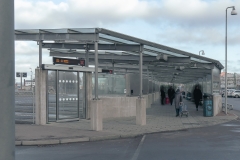Bussterminal vid Nils Ericson Platsen före rivning, mars 2017