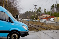 Enkelspårig järnväg Lusharpan Borås år 2017