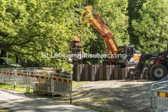 Här byggs stationen Haga, en av de tre stationen för västlänken .