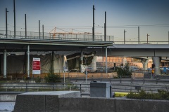 Från Gullbergsvass ser man rivningen av Götaälvbron. Den ska vara borta helt nästa år.