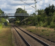 Enkelspår går genom hela Bollebygd