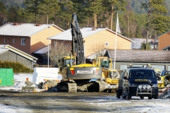 Byggarbete i Öjersjö höjd år 2017