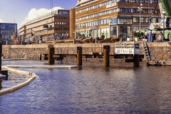 Vy över den avstängda Rosenlundsbron