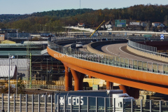 Mellan den 17 oktober och 3 november pågick dygnet runt arbeten med planskildhet för järnvägsspår