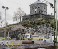 Arbeten pågår under Skansen Lejonet.